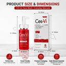 Ces-Vi Advanced Brightening Face Wash 120ml – Oil Control Cleanser for Oily & Acne-Prone Skin